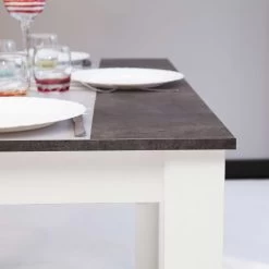 Eettafel Nice 110 Cm - Wit/beton -Collectie Woonkamermeubels 2280A2198X00 Nice concrete and white 8 5738