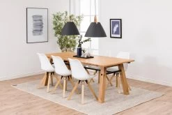 Eetkamerstoel Dima - Lederlook - Wit/ Bruin -Collectie Woonkamermeubels 24008A7E F03B 4725 844B AB5FE6895417 90ba