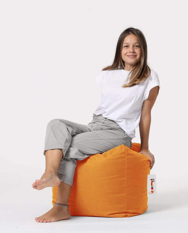 Atelier Del Sofa Poef - Gerecycled Piepschuim, Waterdicht, Oranje 3 Atelier Del Sofa Poef - Gerecycled Piepschuim, Waterdicht, Oranje - Afbeelding 3