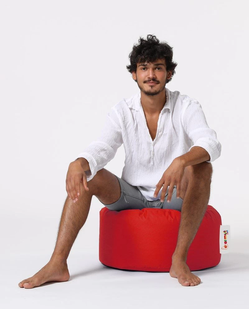 Atelier Del Sofa Poef | Styrofoam Vulling | Waterdicht | Rood 5 Atelier Del Sofa Poef | Styrofoam Vulling | Waterdicht | Rood - Afbeelding 5