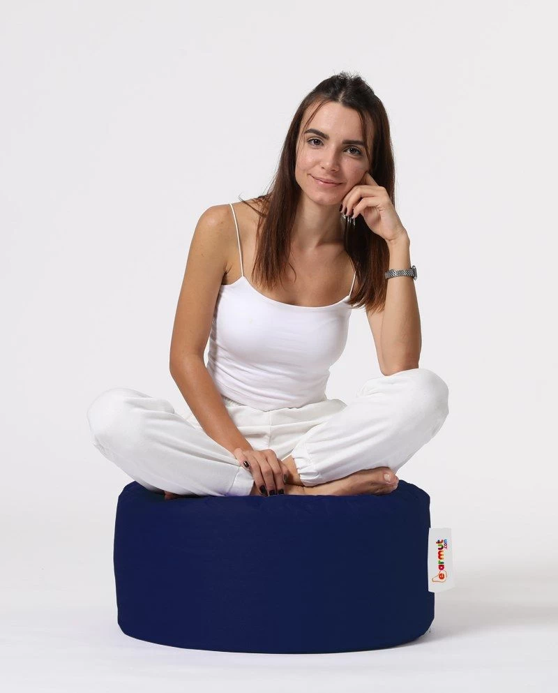 Marineblauwe Waterdichte Poef, 100% Gerecycled Piepschuim". 8 Marineblauwe Waterdichte Poef, 100% Gerecycled Piepschuim". - Afbeelding 8