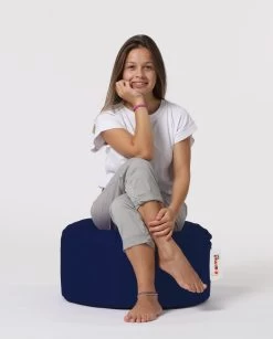 Marineblauwe Waterdichte Poef, 100% Gerecycled Piepschuim". 15 Marineblauwe Waterdichte Poef, 100% Gerecycled Piepschuim". -Collectie Woonkamermeubels 248FRN1550 20 207 103f