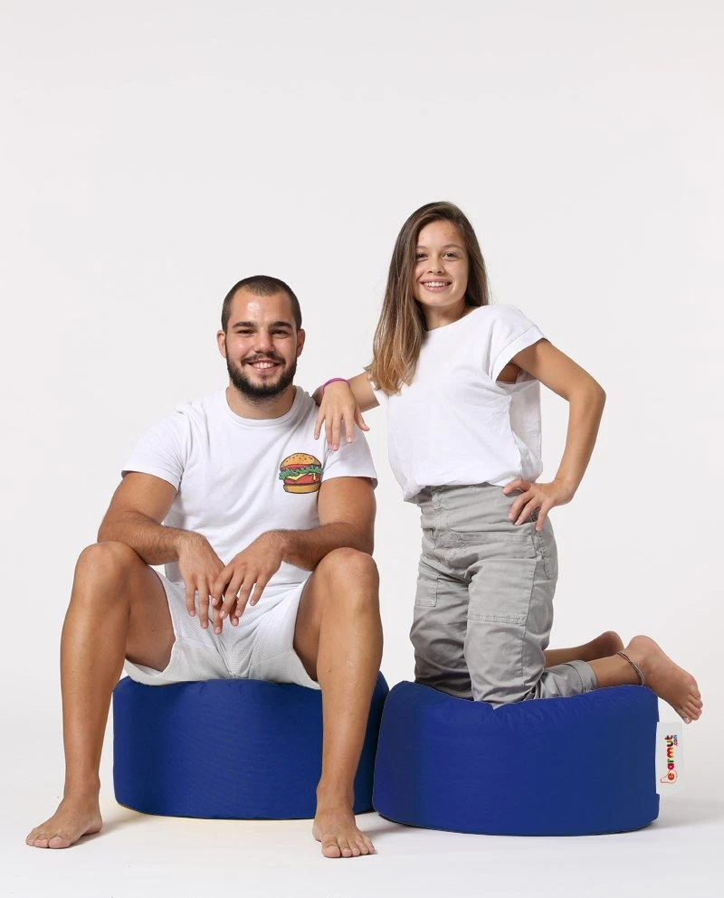 Atelier Del Sofa Poef - Gerecycled Piepschuim - Blauw 10 Atelier Del Sofa Poef - Gerecycled Piepschuim - Blauw - Afbeelding 10