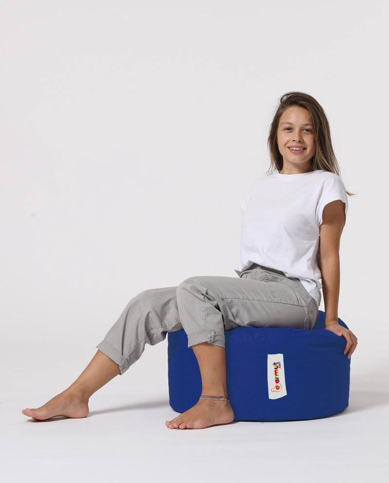 Atelier Del Sofa Poef - Gerecycled Piepschuim - Blauw 3 Atelier Del Sofa Poef - Gerecycled Piepschuim - Blauw - Afbeelding 3