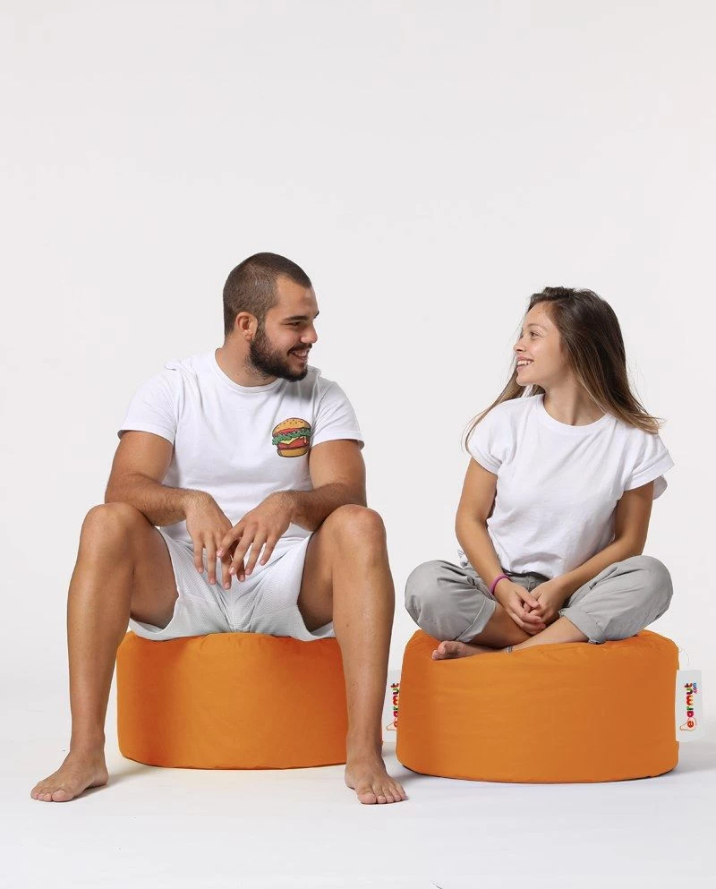 Atelier Del Sofa Poef - Gerecycled Piepschuim Met Hoge Dichtheid | Waterdicht Polyester | Oranje 9 Atelier Del Sofa Poef - Gerecycled Piepschuim Met Hoge Dichtheid | Waterdicht Polyester | Oranje - Afbeelding 9