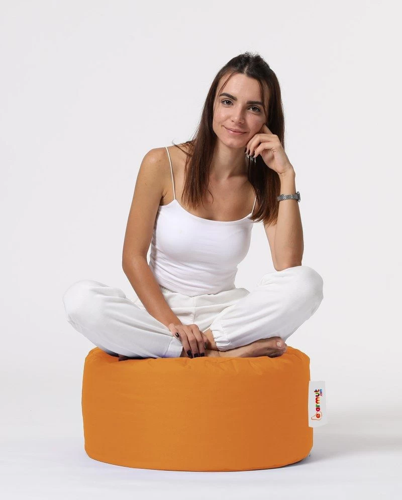 Atelier Del Sofa Poef - Gerecycled Piepschuim Met Hoge Dichtheid | Waterdicht Polyester | Oranje 8 Atelier Del Sofa Poef - Gerecycled Piepschuim Met Hoge Dichtheid | Waterdicht Polyester | Oranje - Afbeelding 8