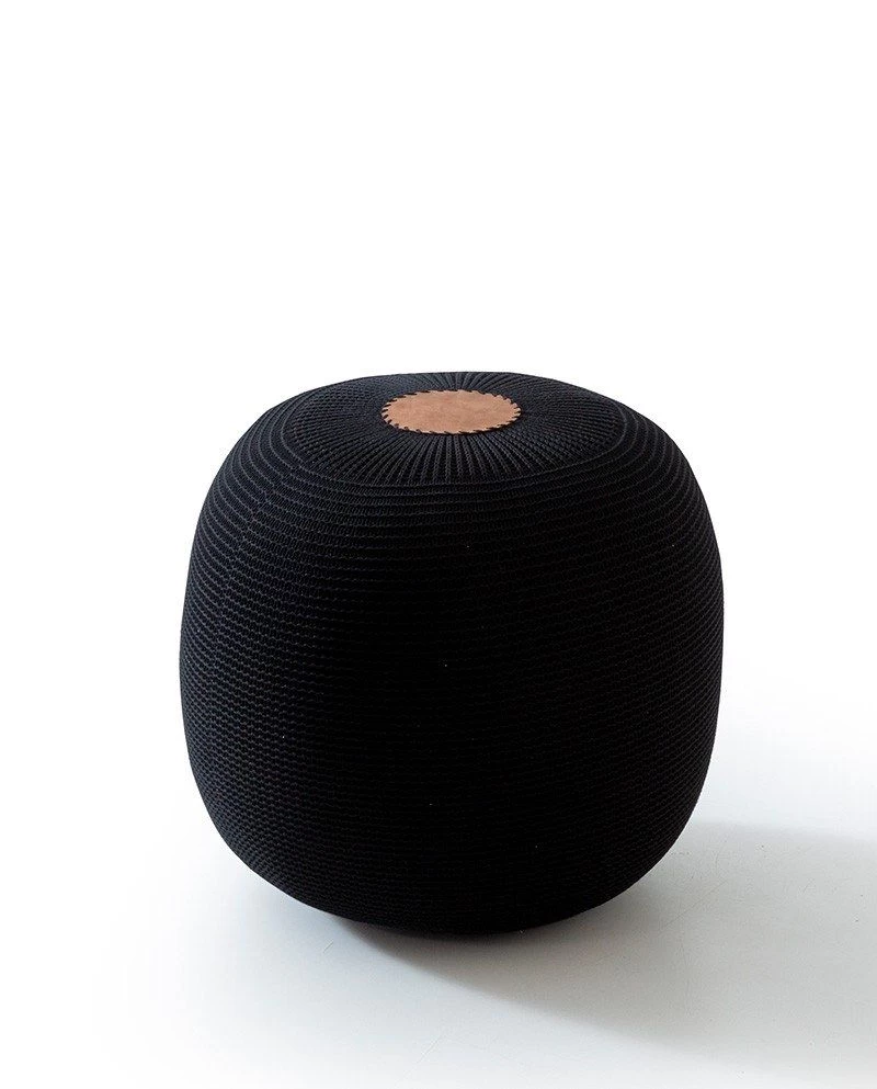 Atelier Del Sofa Poef - 100% Acryl Mesh | Zwart 2 Atelier Del Sofa Poef - 100% Acryl Mesh | Zwart - Afbeelding 2