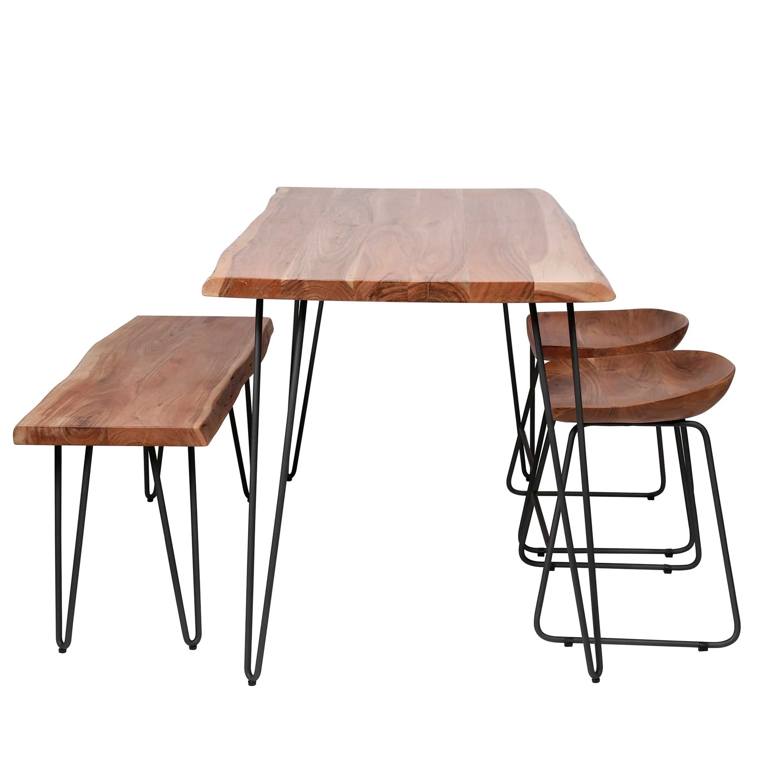 Eetkamerbank Edge 100 Cm - Acacia 2 Eetkamerbank Edge 100 Cm - Acacia - Afbeelding 2