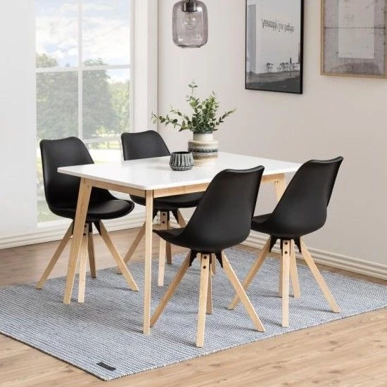 Eettafel Ramon, 120x80cm - Wit 1 Eettafel Ramon, 120x80cm - Wit