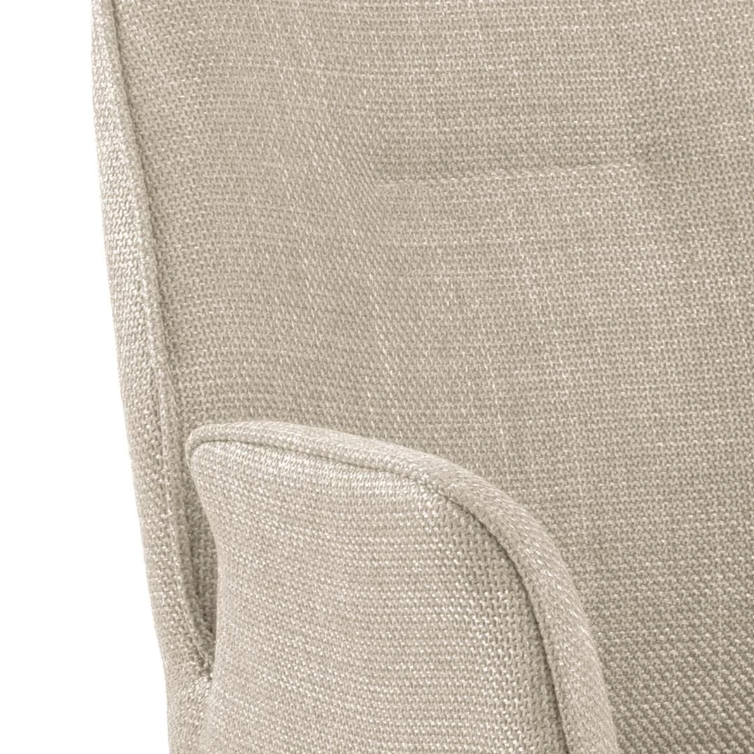 Eetkamerstoel Aubin Met Armleuning - Beige/zwart 4 Eetkamerstoel Aubin Met Armleuning - Beige/zwart - Afbeelding 4