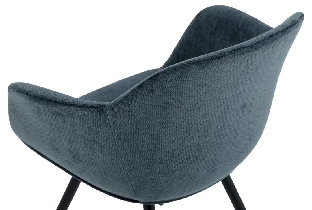 Eetkamerstoel Novella - Donkerblauw/zwart 6 Eetkamerstoel Novella - Donkerblauw/zwart - Afbeelding 6