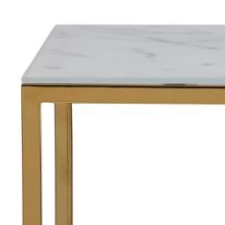Sidetable Alisma 70x30cm 1 Legplank - Wit Marmer/ Goud -Collectie Woonkamermeubels 2F37F894 21CA 4062 A878 FCC0628ABEE5 bf9d
