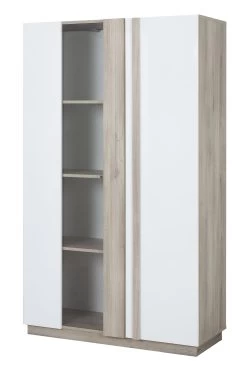 Vitrinekast Gaston 2 Deuren - Lichte Kronberg Eik/wit -Collectie Woonkamermeubels 2 ASTON CJ0M MJ0M 16 1J0M250 03 7a03