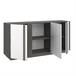 Dressoir Gaston 3 Deuren - Zwart Hout/wit -Collectie Woonkamermeubels 2 ASTON CJ0M MJ0S 16 1J0S500 03 a8bb