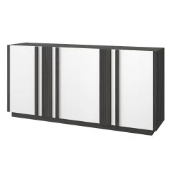 Dressoir Gaston 3 Deuren - Zwart Hout/wit -Collectie Woonkamermeubels 2 ASTON CJ0M MJ0S 16 1J0S500 04 0ff3