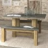 Eettafel Louane 140x140cm - Eik/beton
