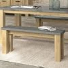 Eetkamerbank Louane 110x30cm - Eik/beton