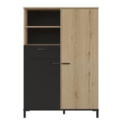 Buffetkast Tando 102cm, 2 Deuren & 1 Lade - Eik/zwart -Collectie Woonkamermeubels 2 TRUST CJ0J MJ0J 16 1J0J230 01 bd62