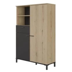 Buffetkast Tando 102cm, 2 Deuren & 1 Lade - Eik/zwart -Collectie Woonkamermeubels 2 TRUST CJ0J MJ0J 16 1J0J230 02 e299