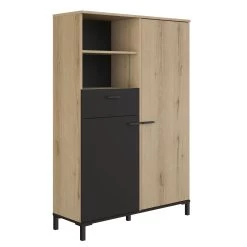 Buffetkast Tando 102cm, 2 Deuren & 1 Lade - Eik/zwart -Collectie Woonkamermeubels 2 TRUST CJ0J MJ0J 16 1J0J230 03 d862