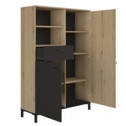 Buffetkast Tando 102cm, 2 Deuren & 1 Lade - Eik/zwart -Collectie Woonkamermeubels 2 TRUST CJ0J MJ0J 16 1J0J230 05 6e0a