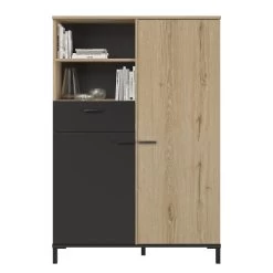 Buffetkast Tando 102cm, 2 Deuren & 1 Lade - Eik/zwart -Collectie Woonkamermeubels 2 TRUST CJ0J MJ0J 16 1J0J230 06 7e83