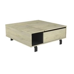 Salontafel Rufus 90x90 Met Verstelbaar Blad - Eik -Collectie Woonkamermeubels 3102000108261 Q1 RUSH 4405 TABLE BASSE RELEV N12 18SB2920 cb98