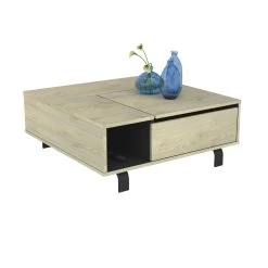 Salontafel Rufus 90x90 Met Verstelbaar Blad - Eik -Collectie Woonkamermeubels 3102000108261 Z5 RUSH 4405 TABLE BASSE RELEV N12 18SB2920 4ee2