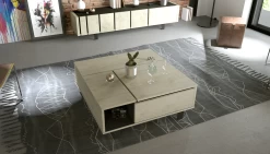 Salontafel Rufus 90x90 Met Verstelbaar Blad - Eik -Collectie Woonkamermeubels 3102000108261 Z RUSH 4405 TABLE BASSE RELEV N12 18SB2920 7834