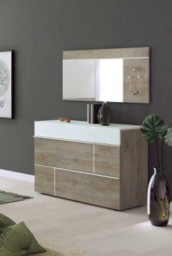 Spiegel Paxton 120cm - Grijze Eik -Collectie Woonkamermeubels 3102000108643 AMB1 PRADO 4381 COMMODE 3T N22 18CD1403 7c73