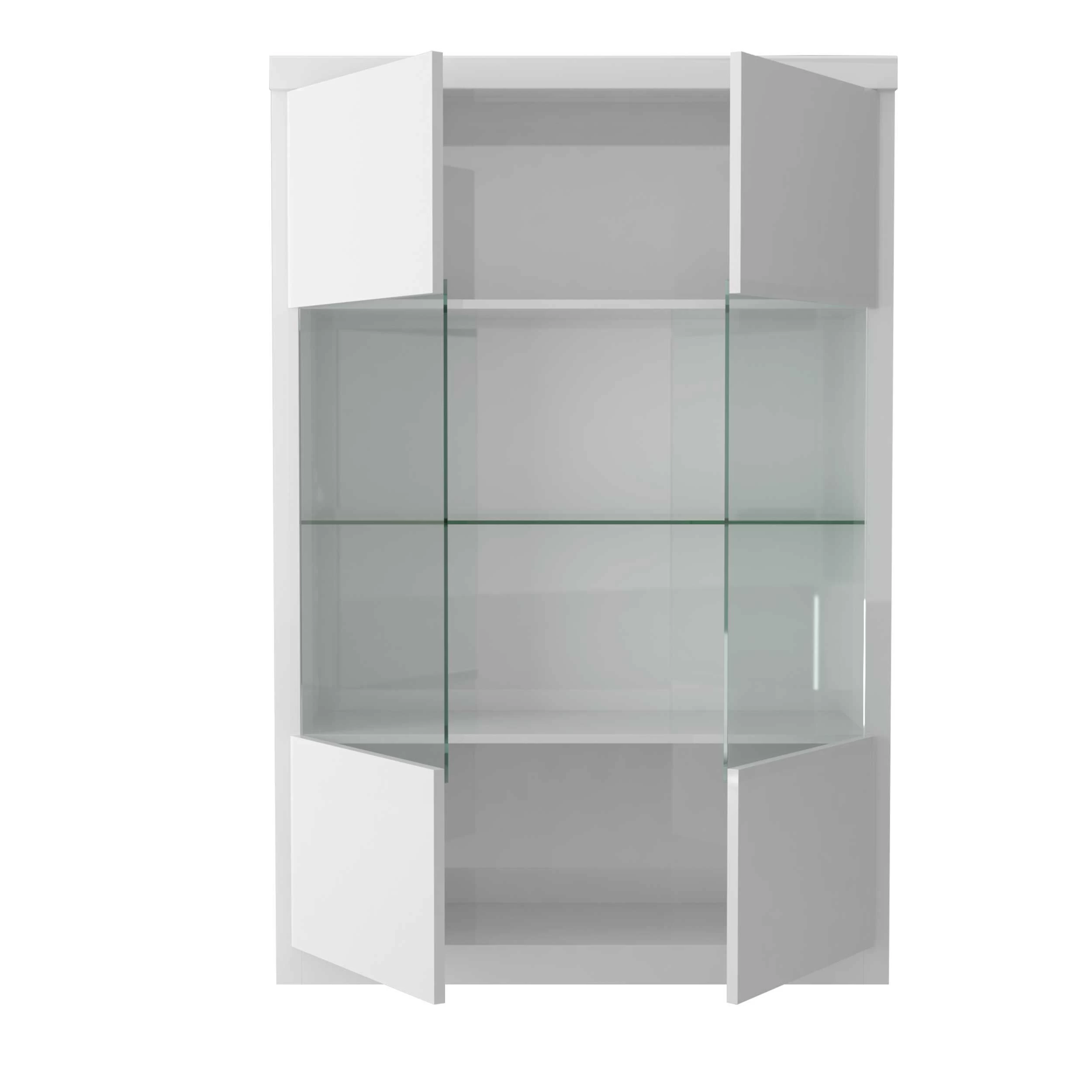 Vitrine Siola 120cm 2 Deuren - Wit 2 Vitrine Siola 120cm 2 Deuren - Wit - Afbeelding 2