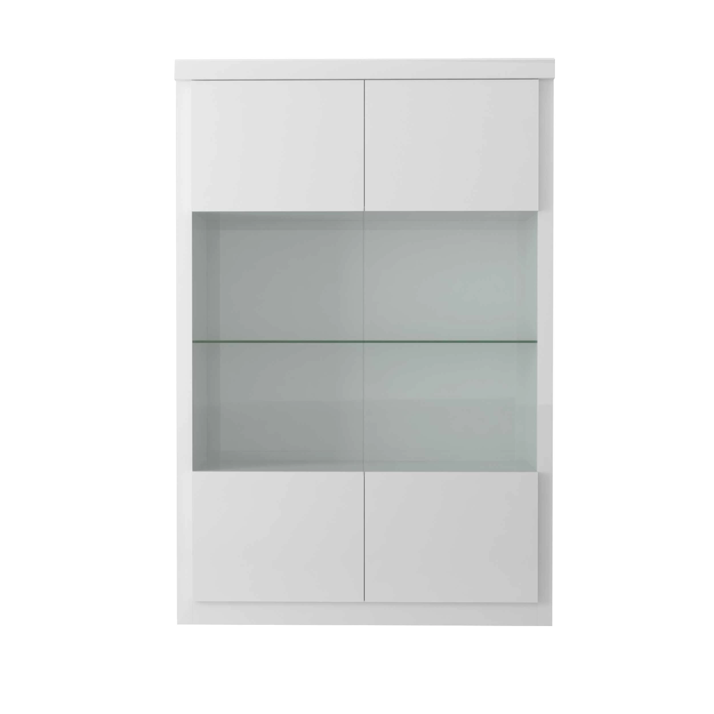 Vitrine Siola 120cm 2 Deuren - Wit 5 Vitrine Siola 120cm 2 Deuren - Wit - Afbeelding 5