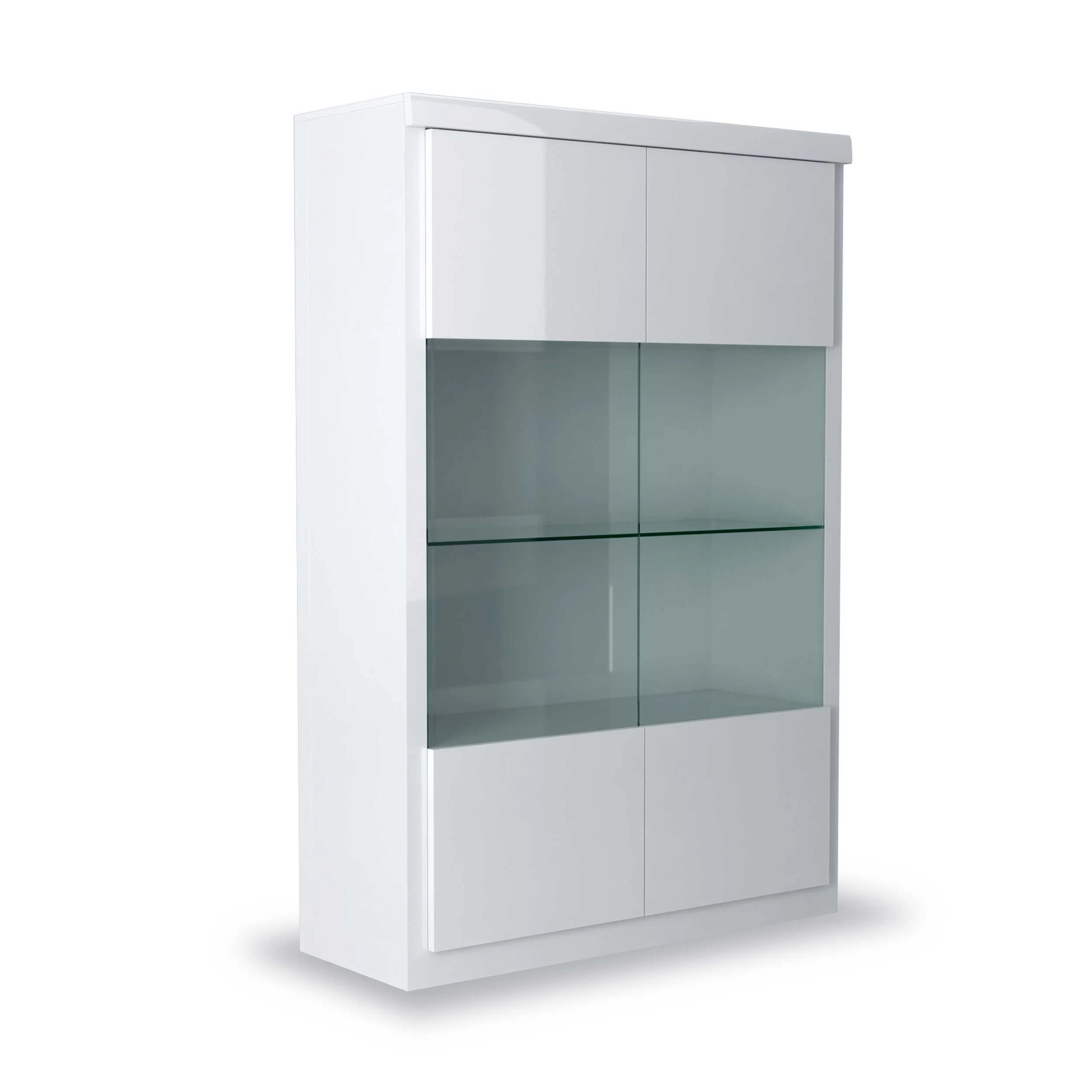 Vitrine Siola 120cm 2 Deuren - Wit 15 Vitrine Siola 120cm 2 Deuren - Wit - Afbeelding 15