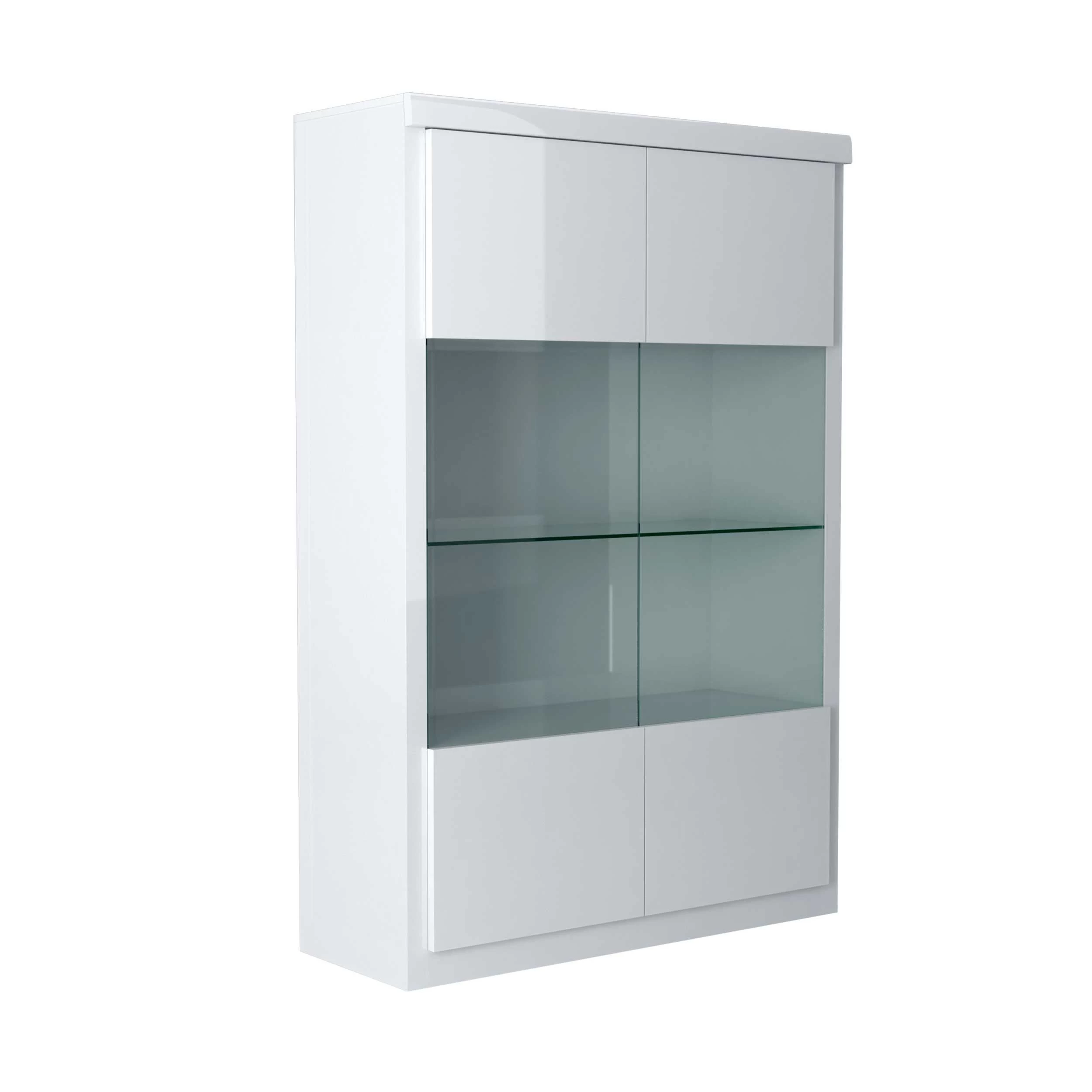 Vitrine Siola 120cm 2 Deuren - Wit 11 Vitrine Siola 120cm 2 Deuren - Wit - Afbeelding 11