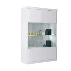 Vitrine Siola 120cm 2 Deuren - Wit 21 Vitrine Siola 120cm 2 Deuren - Wit -Collectie Woonkamermeubels 3102000109237 Z3 SPIRIT 36 VITRINE 2PO N40 19SC4020 5aea