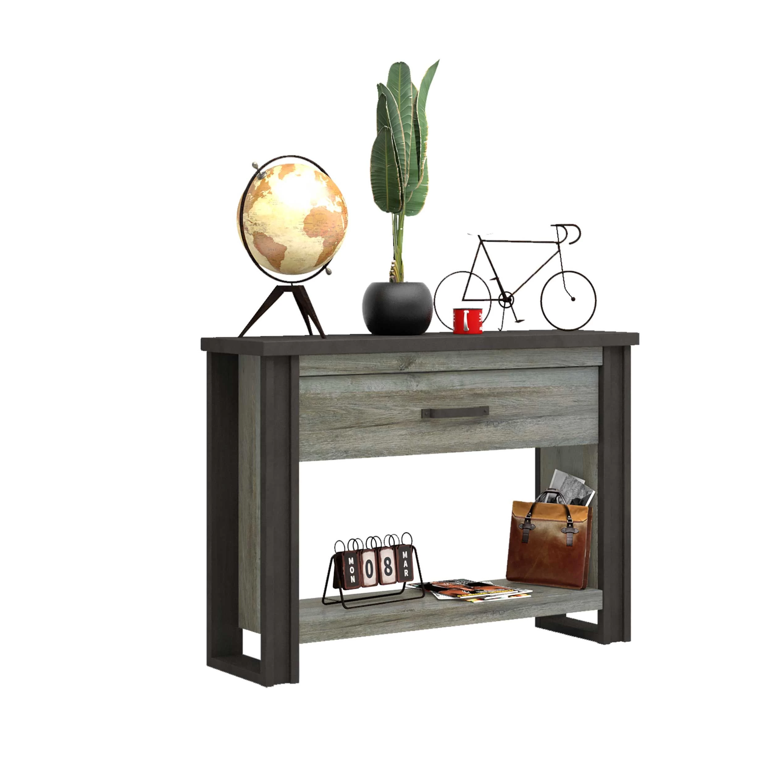 Sidetable Becky 119cm 1 Lade - Grijs 7 Sidetable Becky 119cm 1 Lade - Grijs - Afbeelding 7