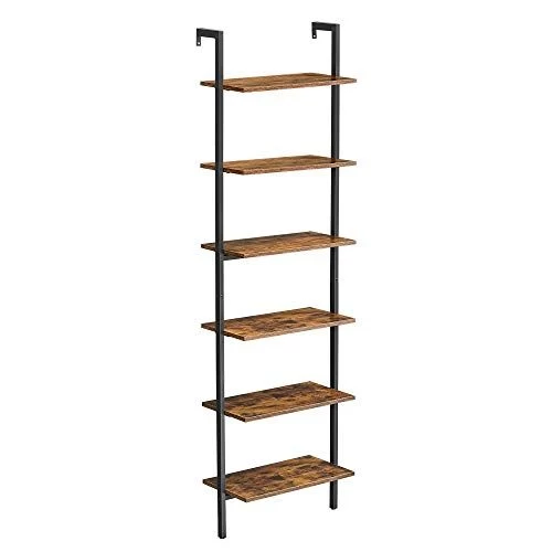 VASAGLE Industriele Ladderplank 6 Etages, Wandplank 15 Kg Draagvermogen 7 VASAGLE Industriele Ladderplank 6 Etages, Wandplank 15 Kg Draagvermogen - Afbeelding 7