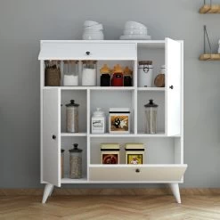 Elegante Multifunctionele Kast Met Muurbevestiging - Wit -Collectie Woonkamermeubels 389MZA1505 20 203 78ca
