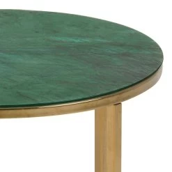 Bijzettafel Alisma Ø50 Cm - Goud/groen -Collectie Woonkamermeubels 3908A937 BBA4 4F72 8387 D06EDBE79406 d62f