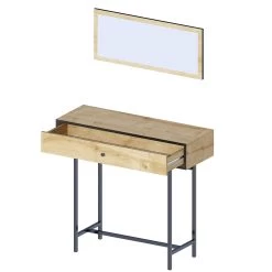 Haltafel Emerald | 100% Melamine | Breedte: 100cm | Eik / Zwart -Collectie Woonkamermeubels 393MRD1251 3 99e9