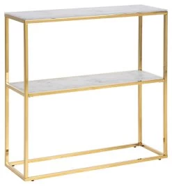Sidetable Anika 80x26cm 1 Legplank - Wit Marmer/ Goud -Collectie Woonkamermeubels 39CC735F 8D99 4E47 A6C5 E0EF4FE20397 843c