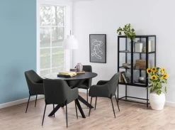 Eettafel Laurence ø105cm - Zwart 7 Eettafel Laurence ø105cm - Zwart -Collectie Woonkamermeubels 3A075B93 2669 46C4 A225 E3948EED913D a37c