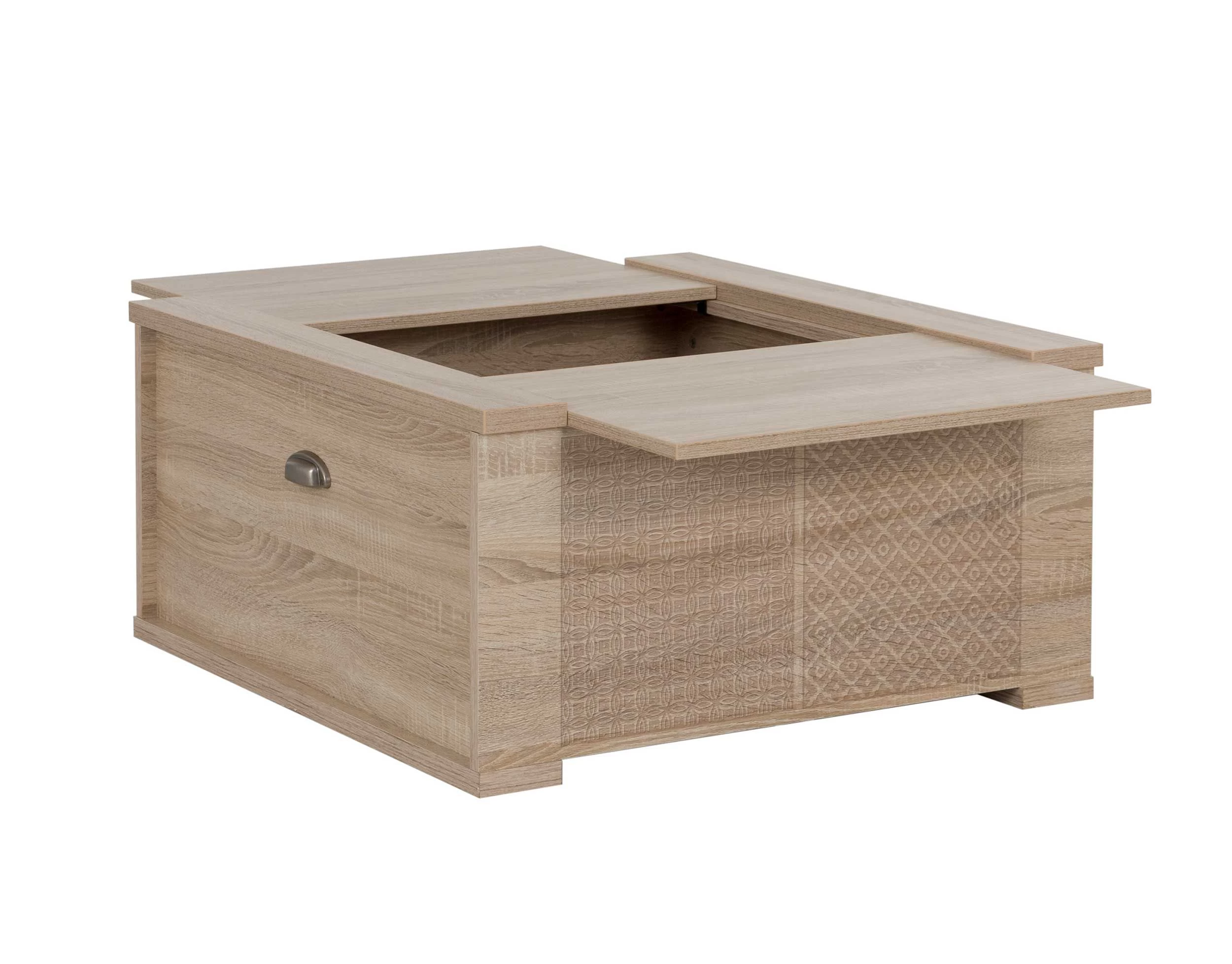 Salontafel Loïc 80x82cm - Eik 2 Salontafel Loïc 80x82cm - Eik - Afbeelding 2