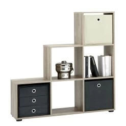 FMD Opbergrek Mega 6 Vakken - Grijze Eik -Collectie Woonkamermeubels 4029494067838 bd8d