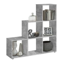 FMD Opbergrek Mega 6 Vakken - Beton 8 FMD Opbergrek Mega 6 Vakken - Beton -Collectie Woonkamermeubels 4029494095343 8904