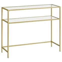 Gouden Console Tafel - Modern 2 Planken Gehard Glas Met/Metalen Frame En Verstelbare Voeten 13 Gouden Console Tafel - Modern 2 Planken Gehard Glas Met/Metalen Frame En Verstelbare Voeten -Collectie Woonkamermeubels 41EGcWkC3IL. SL500 3fd7
