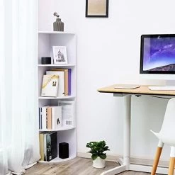 Hoekplank Wit, 30x30x129,5cm (BxDxH),11,3kg -Collectie Woonkamermeubels 41JcB9St8QL. SL500 9780