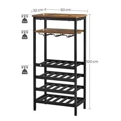 Wijnrek, 20 Flessen, Wijnhouder, Glashouder, Industriële Stijl 12 Wijnrek, 20 Flessen, Wijnhouder, Glashouder, Industriële Stijl -Collectie Woonkamermeubels 41qa4Onc3rL. SL500 9f26