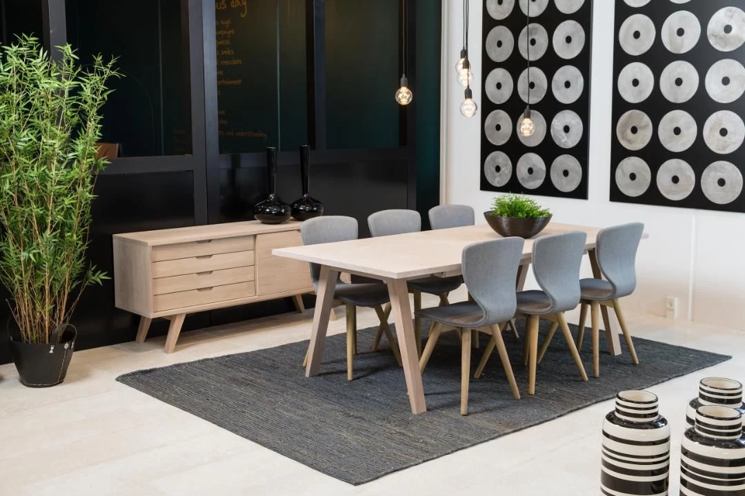 Verlengbare Eettafel Sieg 210<310cm - Eikenhout En Fineer 1 Verlengbare Eettafel Sieg 210<310cm - Eikenhout En Fineer