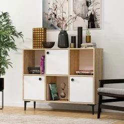 Olivia Dressoir | 100% Melamine |18mm | 120x96x35 | Saffier Eik